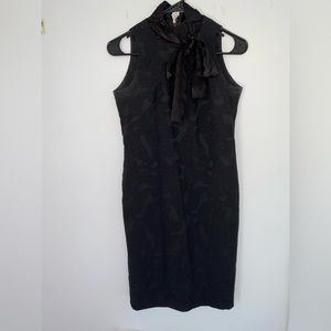Sara Campbell limited edition black tie neck paisley stretch dress sz 0